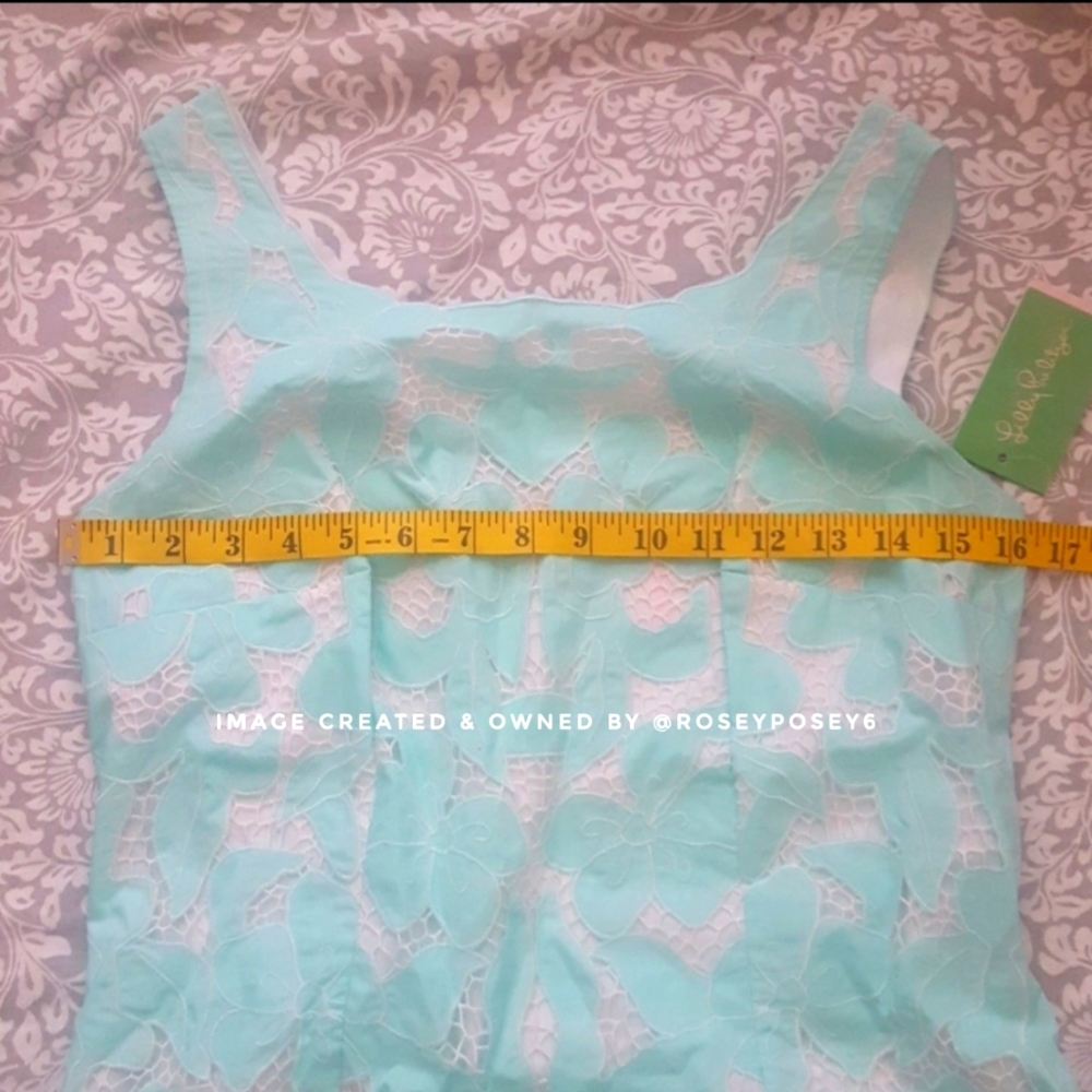 New Lilly Pulitzer "Sand Bar Blu" Eyelet Capricia Shift dress NWT - Picture 6 of 9